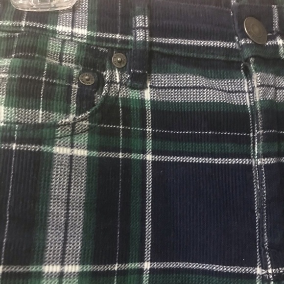 American Eagle Plaid Corduroy Flare Pants - Picture 4 of 5
